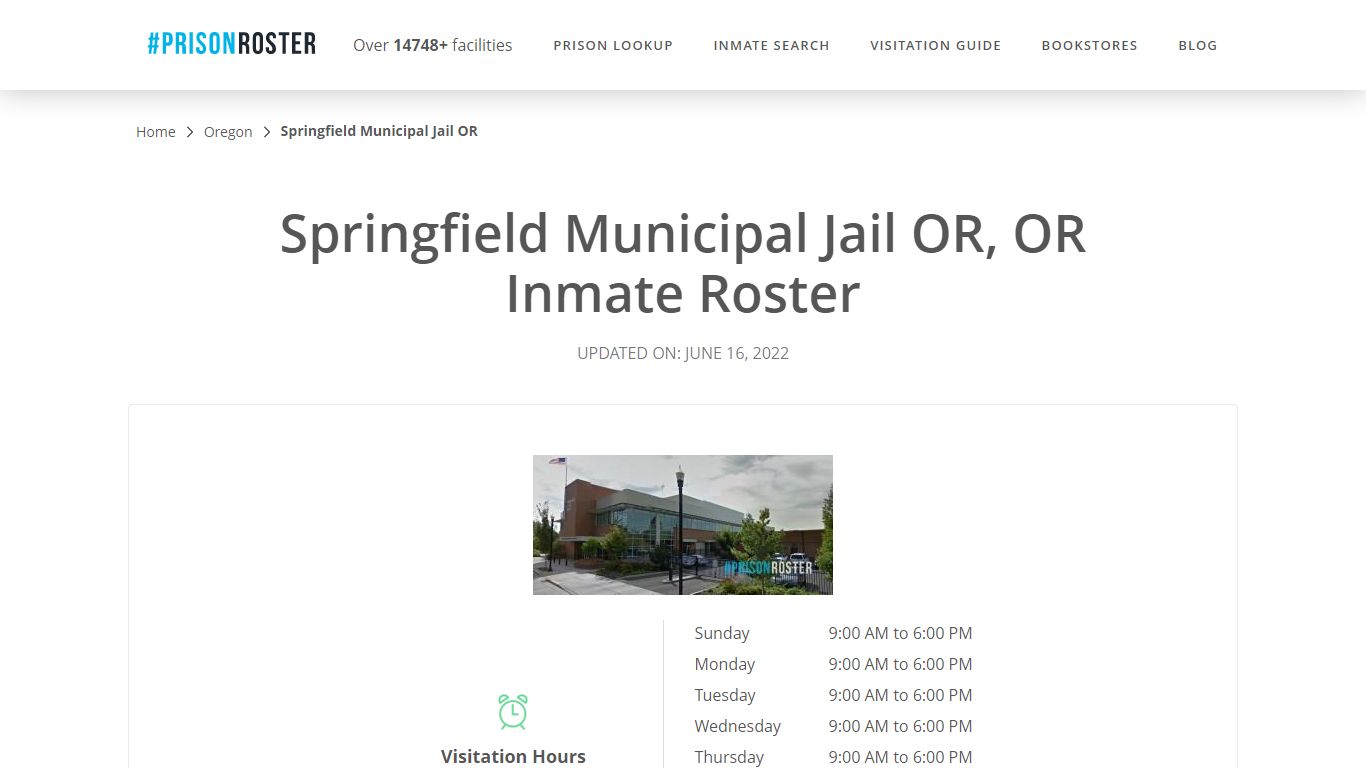 Springfield Municipal Jail OR, OR Inmate Roster - Prisonroster